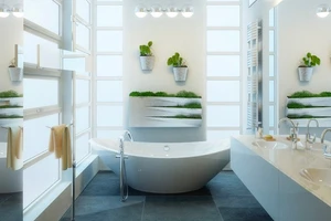 Une salle de bains...
